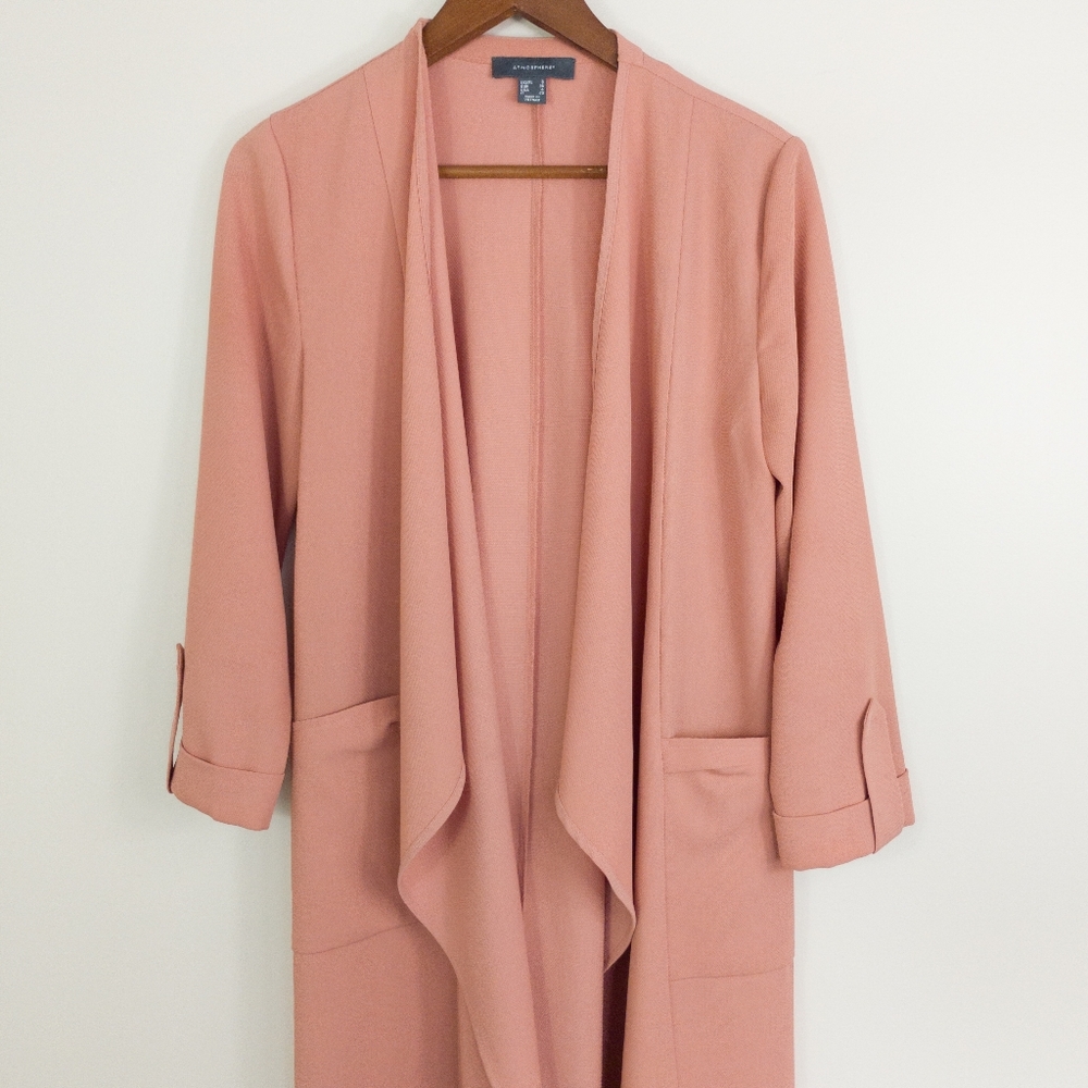 Atmosphere Open Front Duster Jacket Size 4
